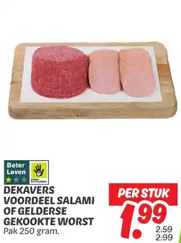 Dekamarkt Dekavers voordeel salami of gelderse gekookte worst aanbieding