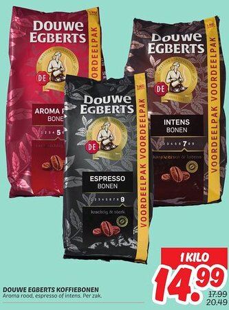 Dekamarkt Douwe egberts koffiebonen aanbieding