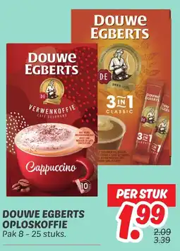Dekamarkt Douwe egberts oploskoffie aanbieding