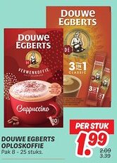 Dekamarkt Douwe egberts oploskoffie aanbieding