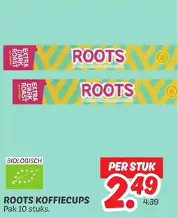 Dekamarkt Roots koffiecups aanbieding