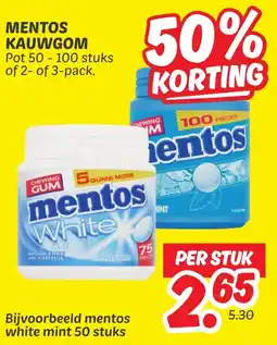 Dekamarkt Mentos kauwgom aanbieding