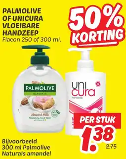 Dekamarkt Palmolive of unicura vloeibare handzeep aanbieding