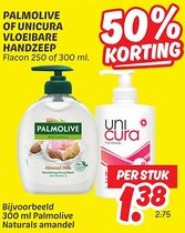 Dekamarkt Palmolive of unicura vloeibare handzeep aanbieding