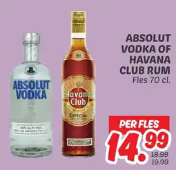 Dekamarkt Absolut vodka of havana club rum aanbieding