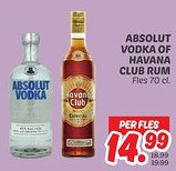 Dekamarkt Absolut vodka of havana club rum aanbieding