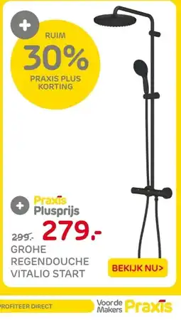 Praxis Grohe regendouche vitalio start aanbieding