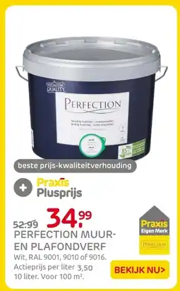 Praxis Perfection muur en plafondverf aanbieding