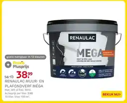 Praxis Renaulac muur en plafondverf méga aanbieding