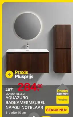 Praxis Aquazuro badkamermeubel napoli notelaar aanbieding