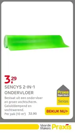 Praxis Sencys 2in1 ondervloer aanbieding