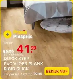 Praxis Quick step pvc vloer plank rigid click aanbieding