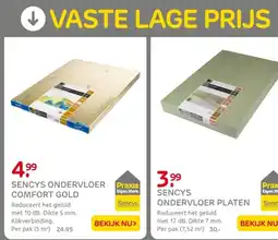 Praxis Sencys ondervloer comfort gold aanbieding