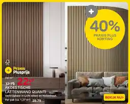 Praxis Akoestische lattenwand quanti aanbieding