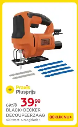 Praxis Black+decker decoupeerzaag aanbieding