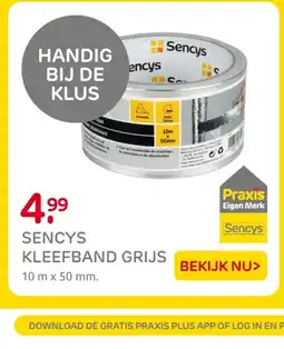 Praxis Sencys kleefband grijs aanbieding
