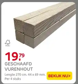 Praxis Geschaafd vurenhout aanbieding