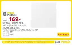 Praxis Eurom infrarood verwarmingspaneel mon soleil wifi aanbieding