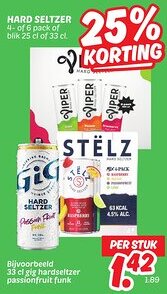 Dekamarkt Hard seltzer aanbieding
