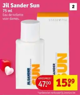 Kruidvat Jil Sander Sun aanbieding