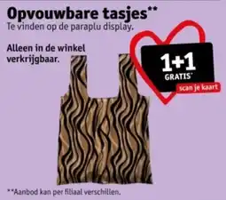 Kruidvat Opvouwbare tasjes aanbieding