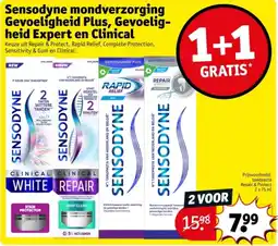 Kruidvat Sensodyne mondverzorging Gevoeligheid Plus, Gevoeligheid Expert en Clinical aanbieding