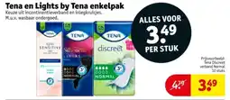 Kruidvat Tena en Lights by Tena enkelpak aanbieding