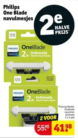 Kruidvat Philips One Blade navulmesjes aanbieding