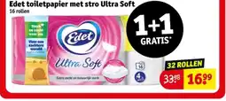Kruidvat Edet toiletpapier met stro Ultra Soft aanbieding