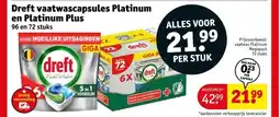 Kruidvat Dreft vaatwascapsules Platinum en Platinum Plus aanbieding