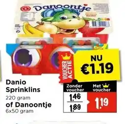 Vomar Voordeelmarkt Danio Sprinklins aanbieding