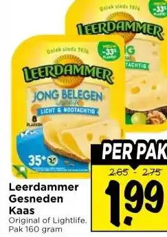 Vomar Voordeelmarkt Leerdammer Gesneden Kaas aanbieding