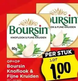 Vomar Voordeelmarkt Boursin Knoflook & Fijne Kruiden aanbieding