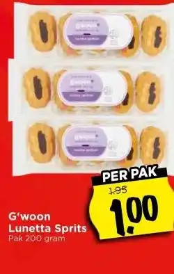 Vomar Voordeelmarkt G'woon Lunetta Sprits Pak aanbieding