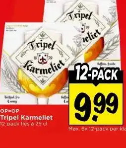 Vomar Voordeelmarkt Tripel Karmeliet aanbieding