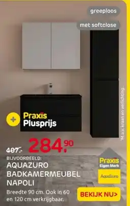 Praxis Aquazuro badkamermeubel napoli aanbieding