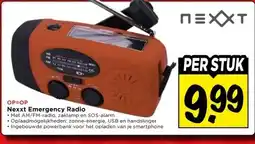 Vomar Voordeelmarkt Nexxt Emergency Radio aanbieding