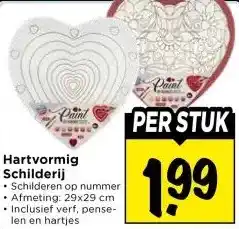 Vomar Voordeelmarkt Hartvormig Schilderij aanbieding