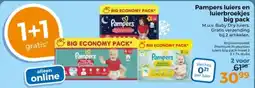 Trekpleister Pampers luiers en luierbroekjes big pack aanbieding