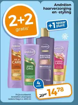 Trekpleister Andrélon haarverzorging en styling aanbieding