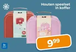 Trekpleister Houten speelset in koffer aanbieding