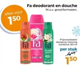 Trekpleister Fa deodorant en douche aanbieding