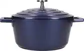 Bol.com Braadpan 20 cm 2.5 L Gietaluminium Metallic Blauw - MasterClass aanbieding