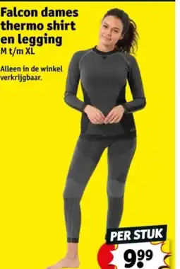 Kruidvat Falcon dames thermo shirt en legging aanbieding