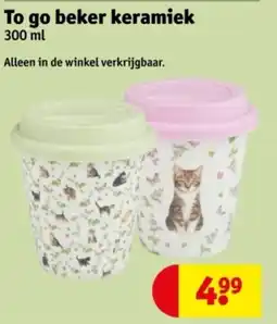 Kruidvat To go beker keramiek aanbieding