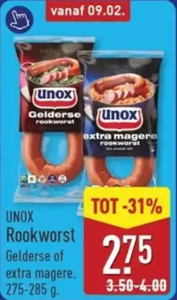 ALDI Unox Rookworst aanbieding