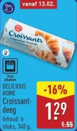 ALDI Delicious home croissantdeeg aanbieding