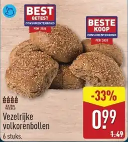 ALDI Vezelrijke volkorenbollen aanbieding