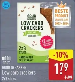 ALDI Goud gebakken low carb crackers aanbieding