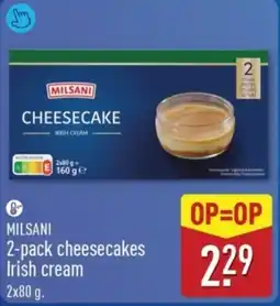 ALDI Milsani cheesecakes Irish cream aanbieding